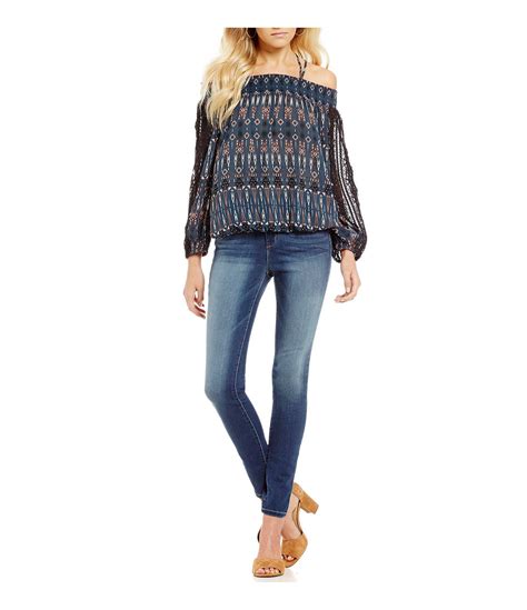 The brand encompasses jeans wear. Jessica Simpson Denim Curvy High Rise Skinny Jeans in Blue ...