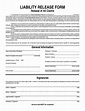 Printable Release Of Liability Waiver Template - Printable Templates