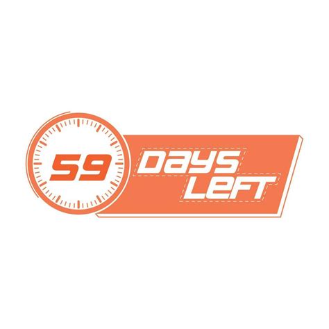 59 Days Left Countdown Timer Clock Design 26373463 Vector Art At Vecteezy