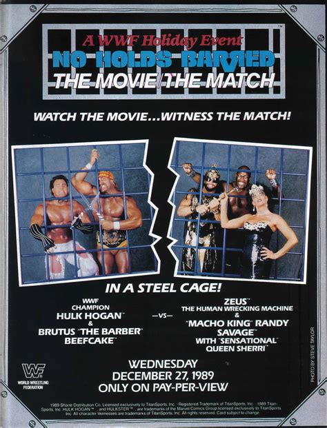 Wwf No Holds Barred The Match The Movie Retro Wrestling Archive
