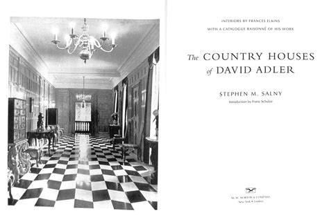 The Country Houses Of David Adler 2001 Salny Stephen