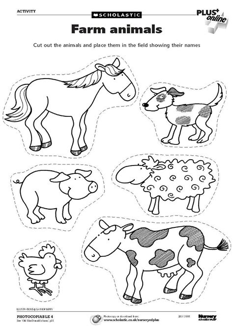 Farm Animals Worksheet For Kindergarten