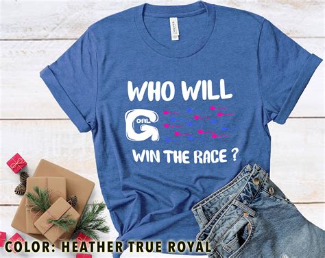 Funny Gender Reveal Party T Shirt Who Will Win The Race Etsy