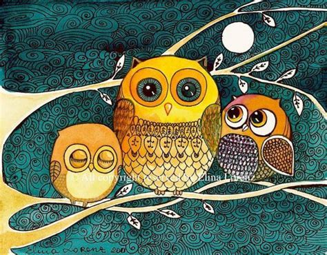 Owl Babies Owl Painting Room Decor Home Decor Nursery Etsy
