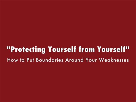 Protecting Yourself From Yourself By Rosalind Henderson