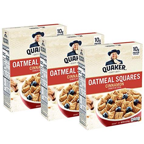 Quaker Oatmeal Squares Breakfast Cereal Brown Sugar 145oz Boxes 3