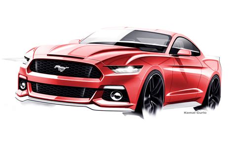 Ford Mustang Design Sketch By Kemal Curic Car Body Design