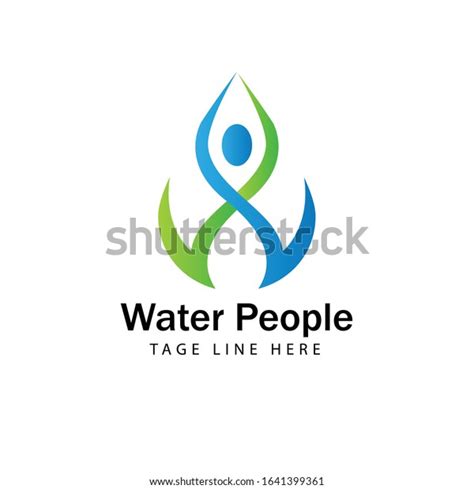 Water People Modern Logo Template Stock Vector Royalty Free
