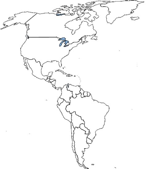 Free Blank Map Of North And South America