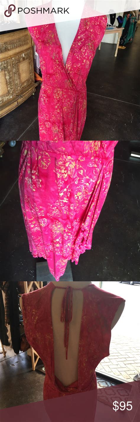Hot Pink Gaya Dress With Gold Detail Dresses Clothes Design Hot Pink