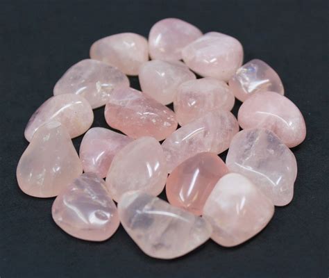 Rose Quartz Tumbled Stones Choose How Many Pieces A Grade Tumbled