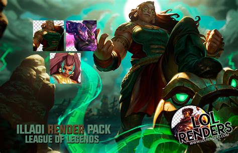 League Of Legends Illaoi Render Pack By Vbtachi On Deviantart