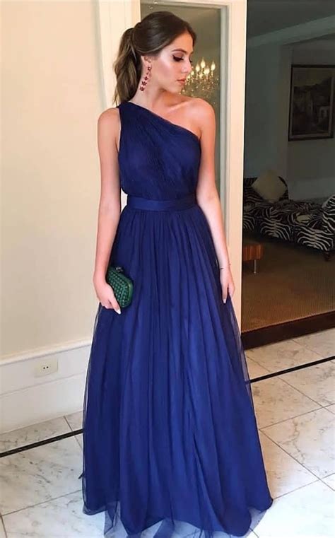 Vestido Azul Marinho Para Madrinha De Casamento 50 Modelos Longos