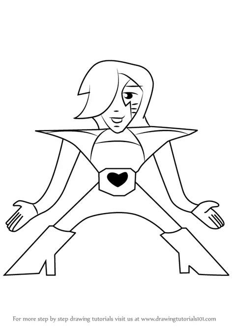 Learn How To Draw Mettaton Ex From Undertale Undertale Step By Step