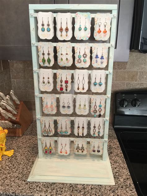 DIY Shadow Box Earring Display Rack For Craft Shows