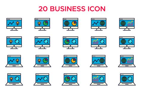 20 Business Icon Set Graphic By Captoro · Creative Fabrica