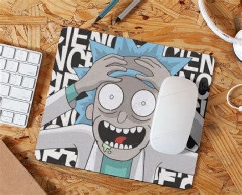 Rick And Morty Dab Mat Sublimated Mouse Pads Custom Mouse Etsy