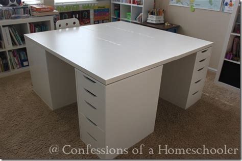 I've never really stood up while working, so i wasn't sure if i could really i think the main reason ikea set a maximum height on the table legs was to prevent the feet from sticking out. Our Ikea School Desks - Confessions of a Homeschooler