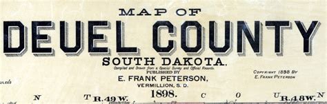 1899 Map Of Deuel County South Dakota Clear Lake Etsy