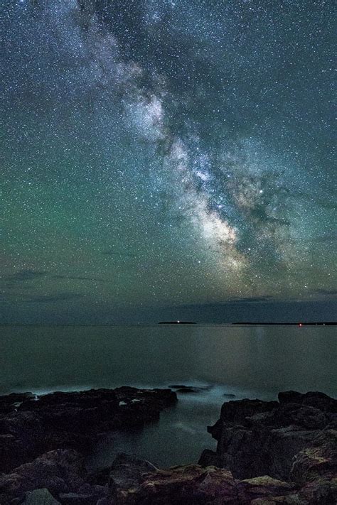 Otter Cliffs Milky Way Photograph By Hershey Art Images