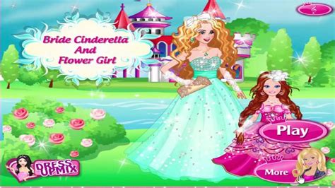 Disney Princess Game Bride Cinderella And Flower Girl राजकुमारी खेल स्त् Disney Princess