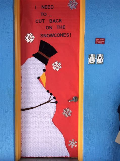 Winter Christmas Snowman Classroom Door Door Decorations Classroom Christmas Holiday