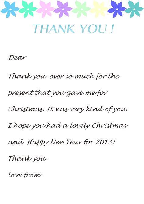 Thank You Letter Template For Kids Letter Template For Kids Thank