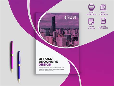 Bi Fold Brochure Template On Behance