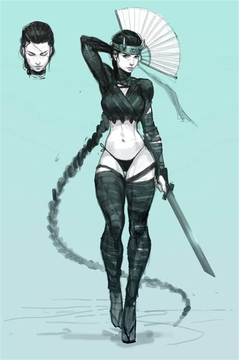 Shinobi Girl 1 By Alekseybayura Character Design Fantasy Character Design Concept Art Characters