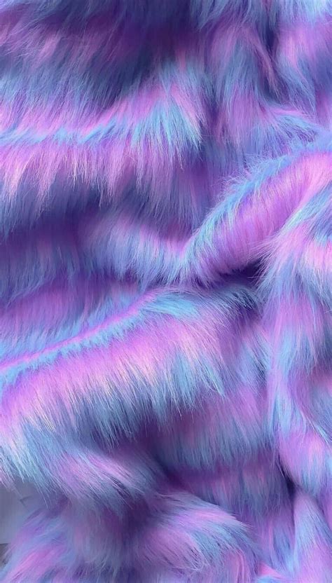 Wallpaper Background Holographic Cute Furry Purple