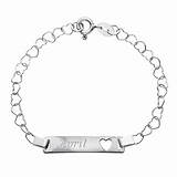 Sterling Silver Id Bracelet Engraved Pictures