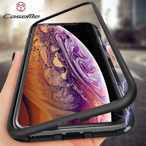 Caseme Built In Magnetic Case For Iphone Xr Clear Tempered Glass Magnet