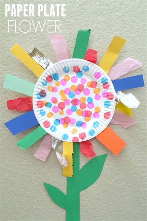 Toddler Approved Paper Plate Flower Fine Motor Craft