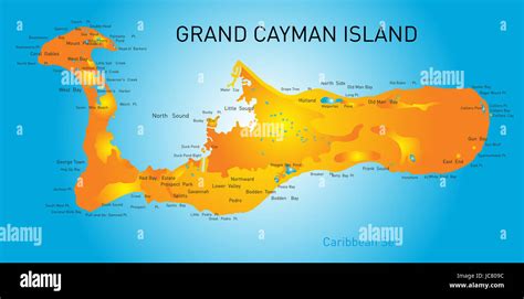 Grand Cayman Islands Vector Map Stock Photo Alamy