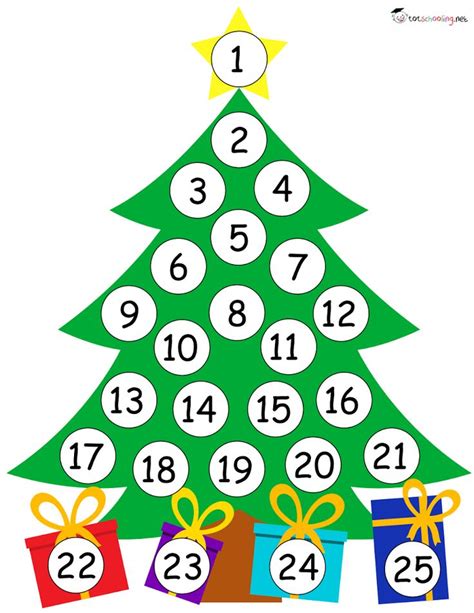 Free Printable Christmas Countdown Calendar Printable Word Searches