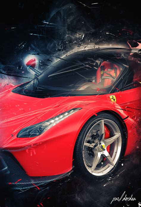 La Ferrari Supercar Render Front Side Poster By Mandeologul On Deviantart