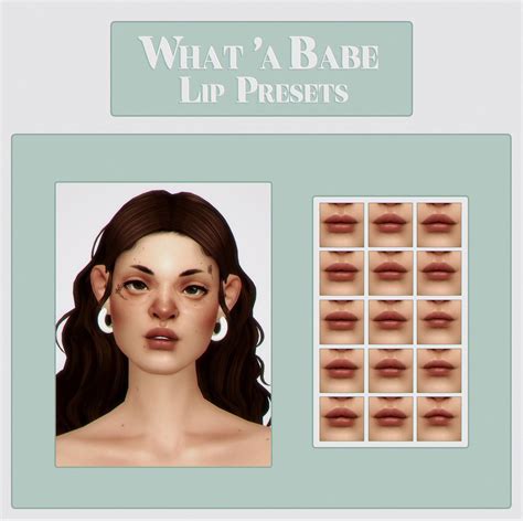 What A Babe Lip Presets In 2021 The Sims 4 Skin Sims 4 Game
