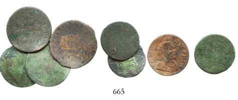 Lot Of 8 Small French Copper Coins Of The Mid 1600s