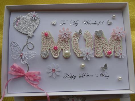 Handmade Personalised 3d Mum Or Mom Mother Day Card Etsy