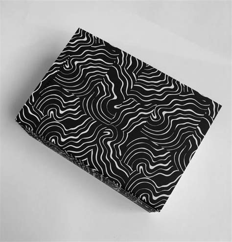 Pattern Design Notebook A5 Screen Printed Cover Pattern Notebooks Waves Hand Crafted In