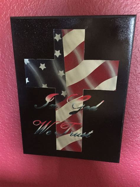 Wave Hello To This Awesome Custom Airbrushed American Flag Cross
