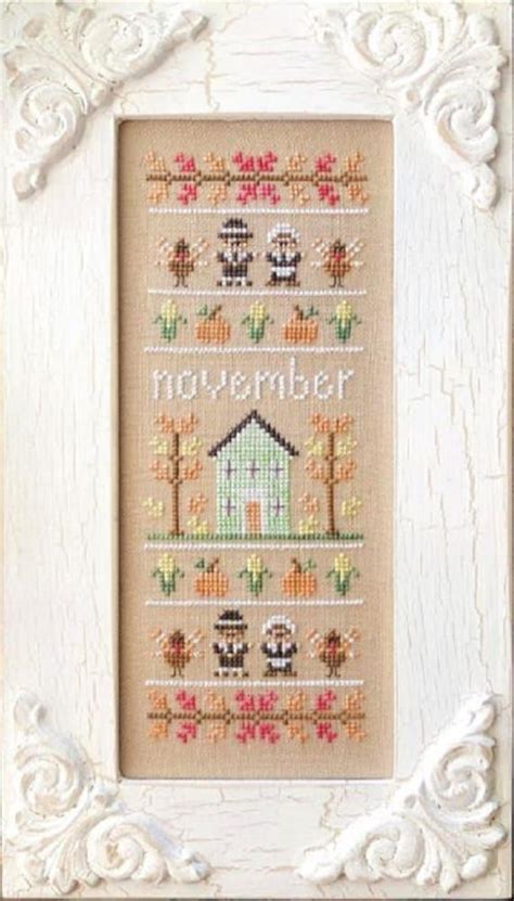 November Sampler Of The Month Country Cottage Needleworks Counted