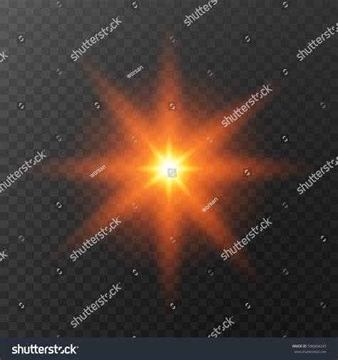 Transparent Star Light Effect Star Burst Stock Vector Royalty Free