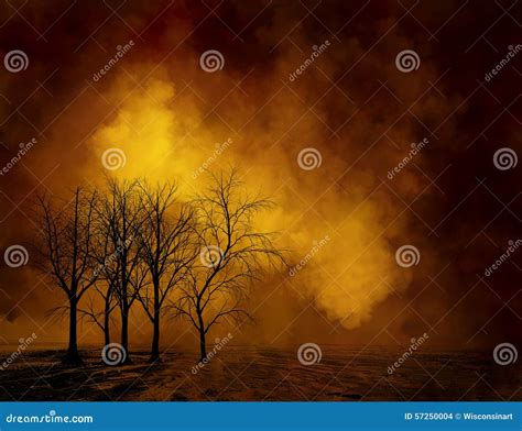Ominous Dead Trees Illustration Background Stock Photo Image Of Tree