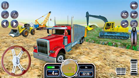 Dumper Truck And Heavy Excavator Driving In Construction Sim Android