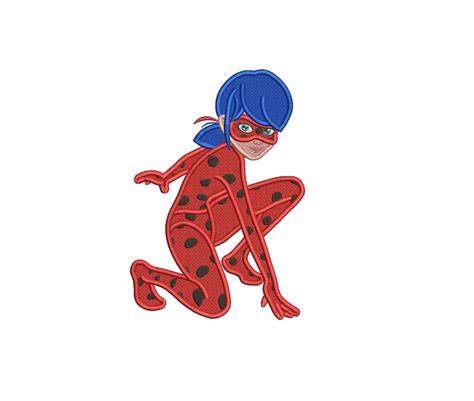 A Red And Black Cartoon Character With Blue Hair Sitting On The Ground