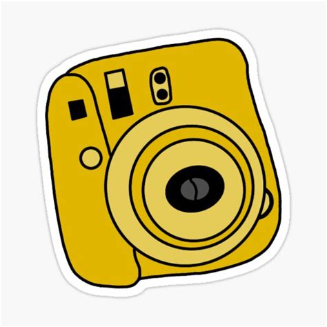 Yellow Polaroid Camera Sticker By Shopsanguine Redbubble