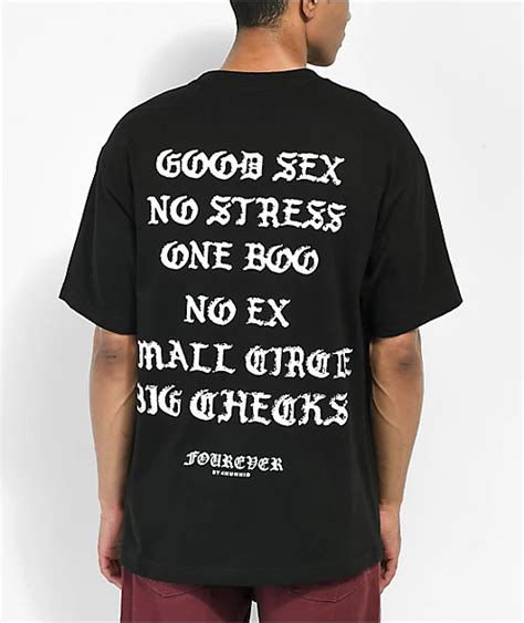 4hunnid fourever good sex v2 black t shirt
