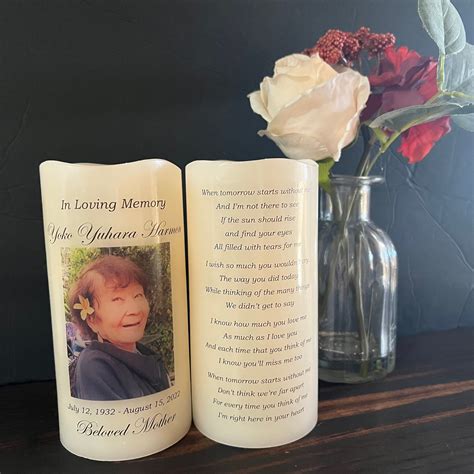 Memorial Candle Two Sided Personalized Candle Etsy In 2023