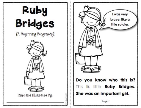 Ruby bridges lesson plan name: Beginning Biographies {Student Books, Notes, Questions ...